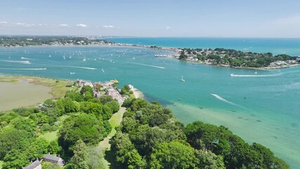 Wall Mural - Brownsea Castle on Brownsea Island from a drone, Poole, Dorset, England