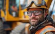 © imagineRbc - A satisfied man in protective gear poses at a construction site, showcasing his commitment to safety and professionalism in his work