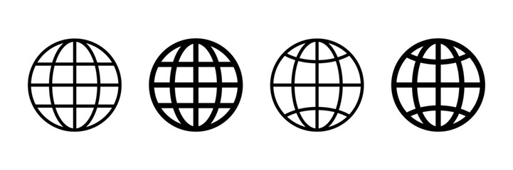 Wall Mural - web icon vector isolated on white background. website vector icon. internet world vector