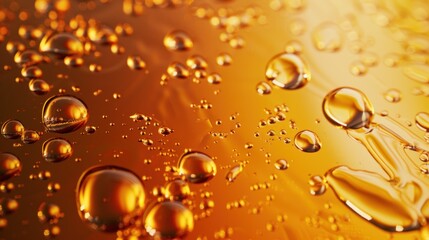 Poster - Water Droplets on a Golden Surface