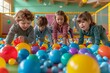 © Mandeep - Children Playing in Colorful Ball Pit