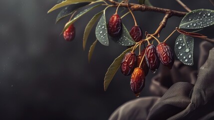 Wall Mural - Close-up of Berries on a Branch