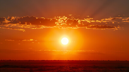 the sun above the horizon