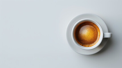 cup of coffee on white background