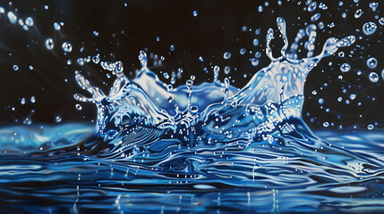Fototapete - blue water splash