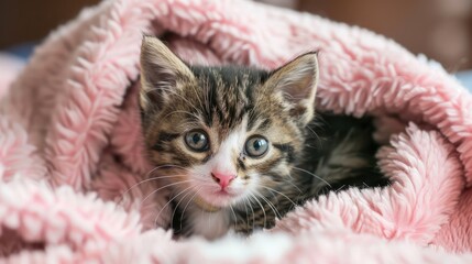 Wall Mural - cat in a basket