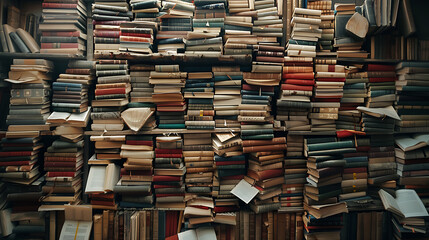 Poster - Blank book cover mockup being held by a person sitting in a library