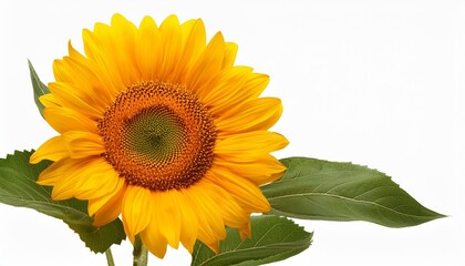 Wall Mural - isolated image of sunflower on transparent background png file