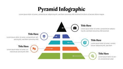 Wall Mural - Pyramid infographic presentation layout fully editable.
