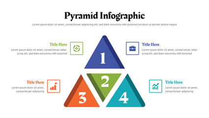 Wall Mural - Pyramid infographic presentation layout fully editable.