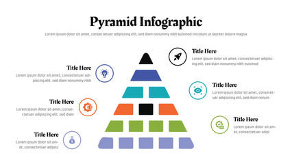 Wall Mural - Pyramid infographic presentation layout fully editable.