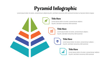 Wall Mural - Pyramid infographic presentation layout fully editable.