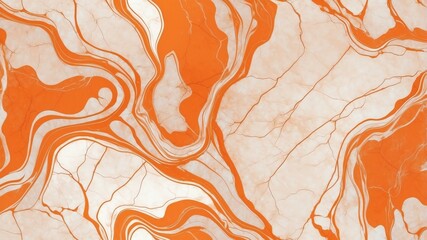 Wall Mural - orange marble veins abstract background copy space backdrop art