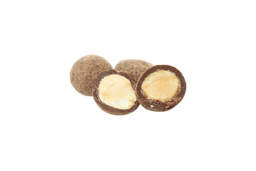 Sticker - PNG, Almonds in chocolate, isolated on white background