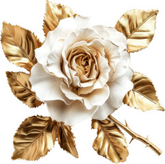 Wall Mural - Gold-plated rose