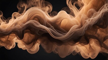 Wall Mural - brown smoke pattern abstract background copy space backdrop art