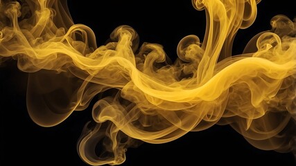 Wall Mural - yellow smoke pattern abstract background copy space backdrop art