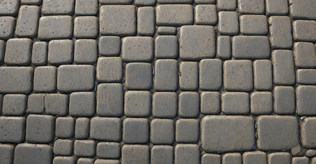 Canvas Print - stone block paving