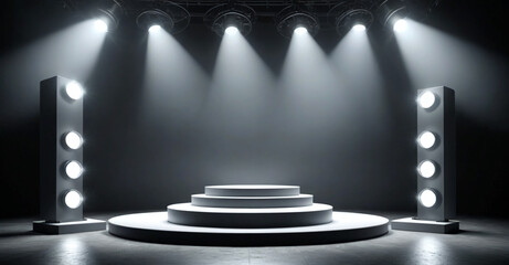 Canvas Print - stage with spotlights