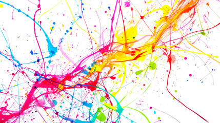 Canvas Print - Neon paint splatter