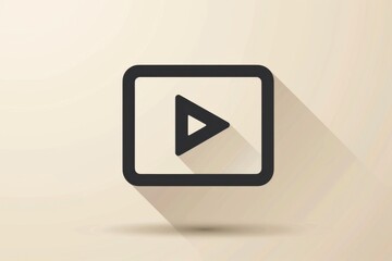 Dynamic silhouette of a play video button in action