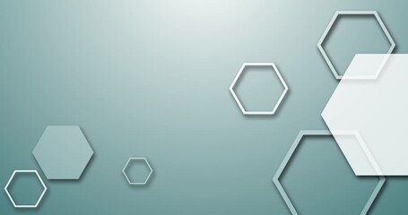 Leinwandbilder - Wallpaper, hexagon and moving of shape, digital and lines for molecule, pattern and texture of symmetry. Geometric, virtual and design for system, tech and color of honeycomb, futuristic and space