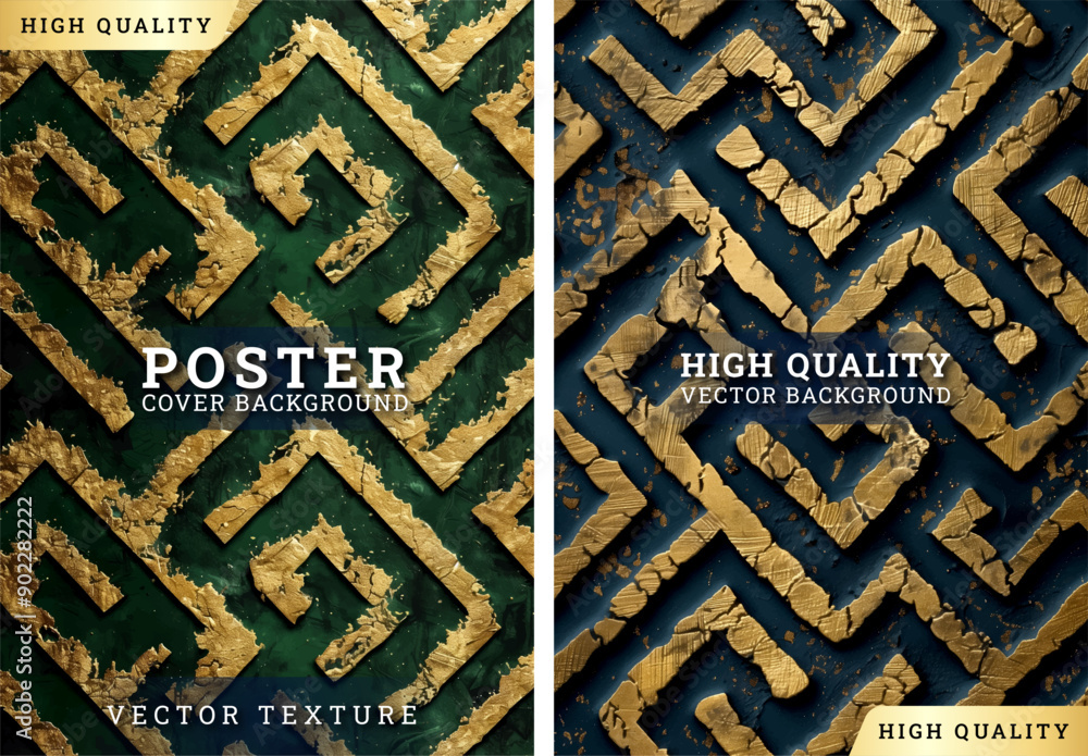 Artistic golden textured poster template design, Luxury texture design ...