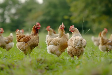 Poster - Chickens in field