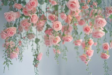  Pink Roses Ceiling Decoration