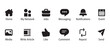 © Durjoy Malakar - LinkedIn icon set. social media icons home, my network, jobs, message, event, like, comment, send, etc...Linkedin Ui app interface icon. Linkedin all design elements vector.