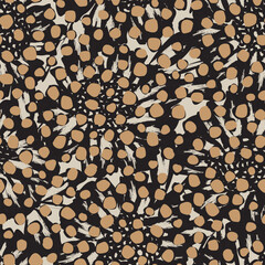 Poster - Neutral Colour Abstract Floral Seamless Pattern Design