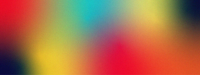 Leinwandbilder - Rainbow color Gradient background. technology, digital background. Smooth Blend Rainbow Glow with retro gradient grain texture. Vibrant colors shape on dark backdrop noise texture