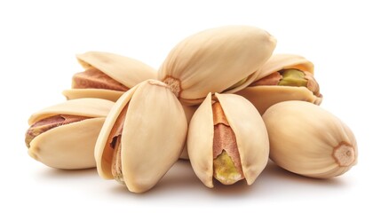 Wall Mural - Pistachio nuts isolated on white background