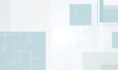 Wall Mural - 4k business light grey white seamless looped background. squares straight shapes animation. minimal 
