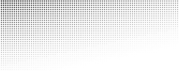 Wall Mural - Abstract monochrome halftone background. Wide vector illustration	
