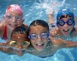 © gundo850 - A_group_of_kids_in_swim_caps_and_goggl