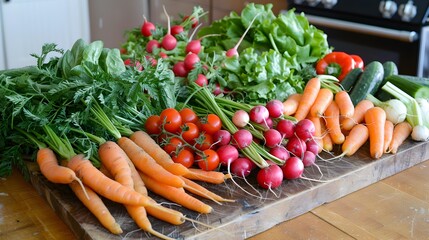 Sticker - Fresh vegetables bright assortment of various fresh vegetables picture