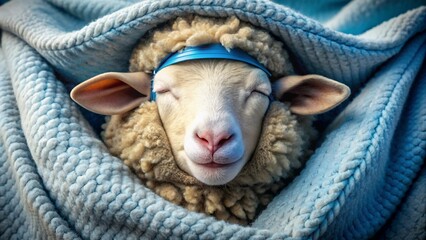 white beautiful smiling relaxed wool sheep