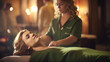 © alexkich - Beautiful young woman in spa salon