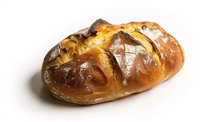 Wall Mural - Authentic Sardinian bread, isolated on a white background, representing European cuisine.