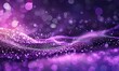 © Monirknn - Purple science technology light glowing particles background, generative ai
