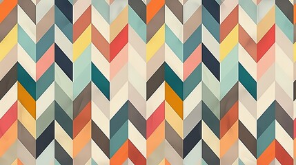 colorful geometric vector pattern with triangle shapes, perfect for retro textile or vintage wallpap
