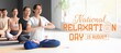 © Pixel-Shot - Banner for National Relaxation Day with meditating young people