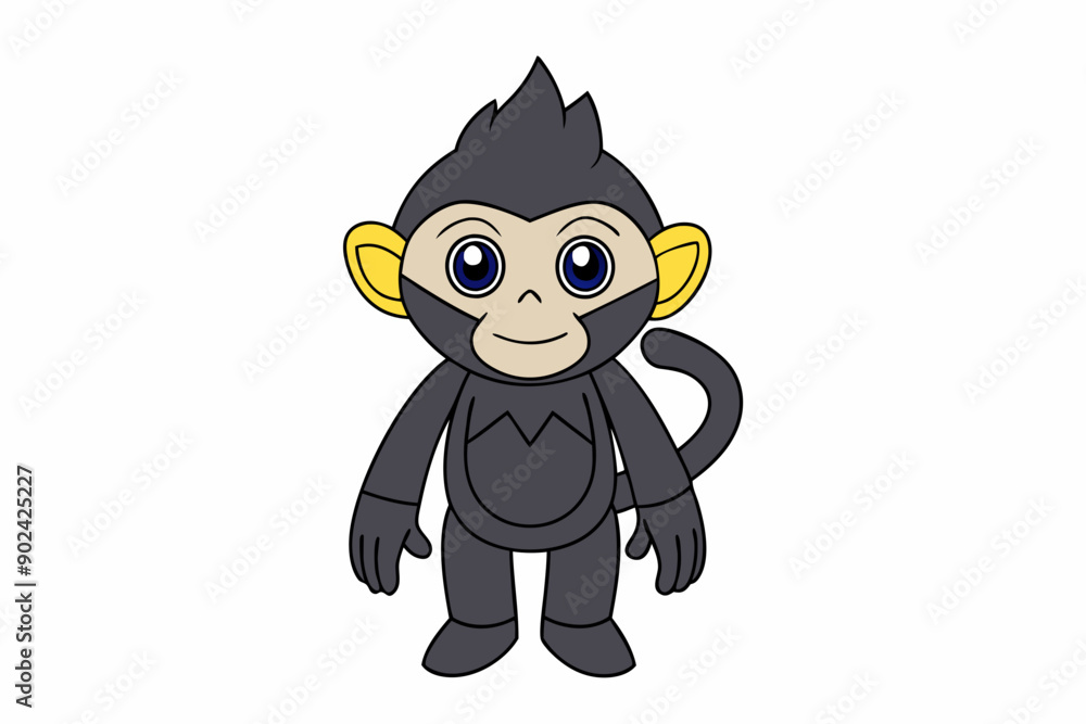Great Ape vector illustration featuring cartoon, clipart, and line art ...