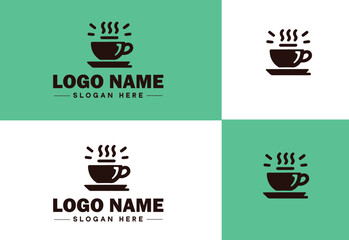 Wall Mural - Cafe icon Coffeehouse Bistro Café bar flat logo sign symbol editable vector