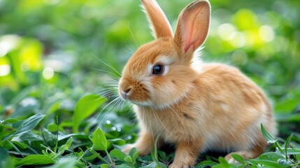 Wall Mural - little rabbit on the farm