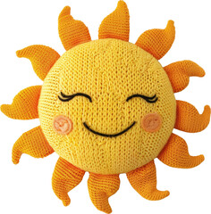 Knitted sun toy