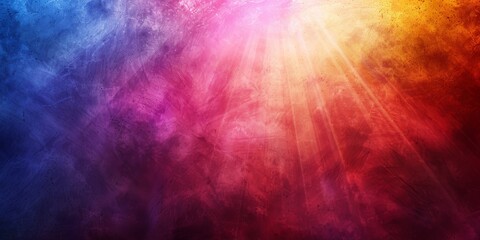 Wall Mural - Abstract background with vibrant colors, radiant light beams, and vivid hues, creating dynamic atmosphere