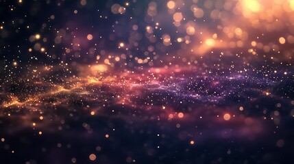 Wall Mural - captivating abstract background depicting a cosmic scene with sparkling lights and blurred shapes, c