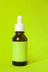 Poster - Bottle on green background